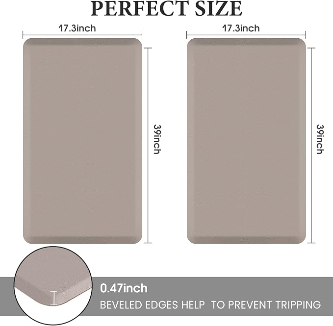 HappyTrends 2 PCS Kitchen Mat Cushioned Anti-Fatigue Floor Mat, Heavy Duty - Image 2