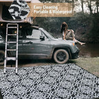 HUGEAR Outdoor Rug for Patios Clearance, Waterproof Mat, Large Outside Carpet - Image 4