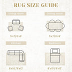 10x14 Area Rugs for Living Room: Washable Large Vintage Floral Rug Low Pile - Image 7
