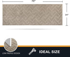 PURRUGS Dirt Trapping Door Mat 24" x 70", Non-Slip Machine Washable Entry Rug - Image 2