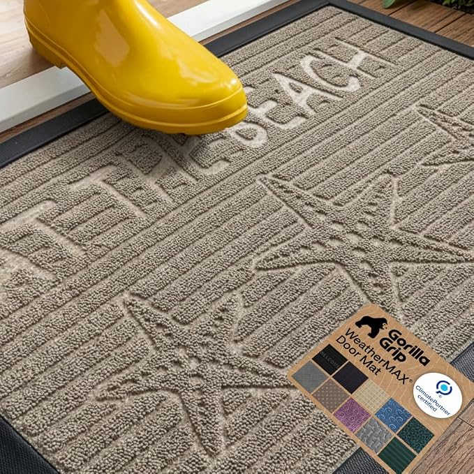 GORILLA GRIP 100% Waterproof All-Season WeatherMAX Doormat 35x23, US Designed by Unknown