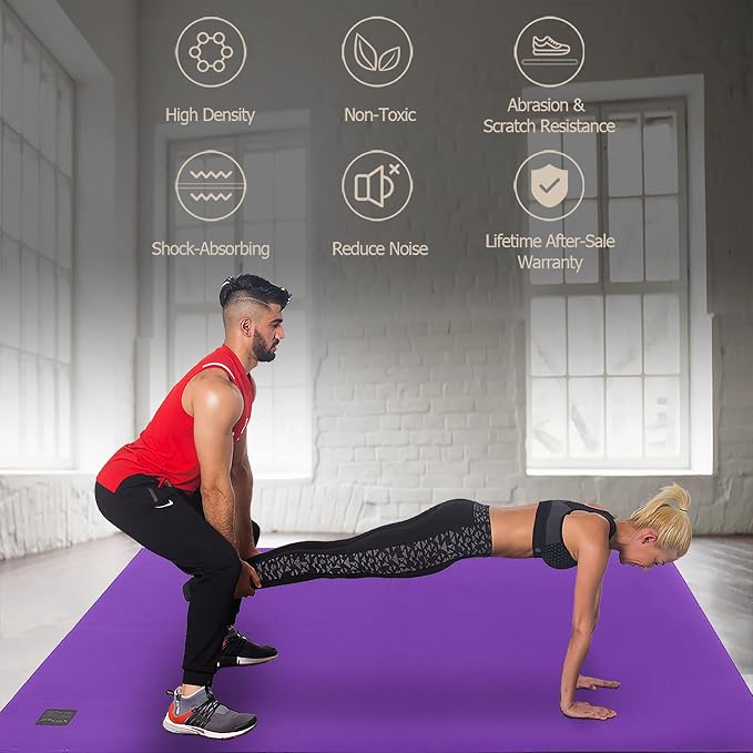 GXMMAT Large Exercise Mat 6'x4'/6'x5'/6'x6', Thick Workout Mats - Image 5