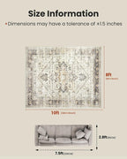 AMADA HOMEFURNISHING Washable Area Rug, Low-Profile Large Area Rug - Image 2