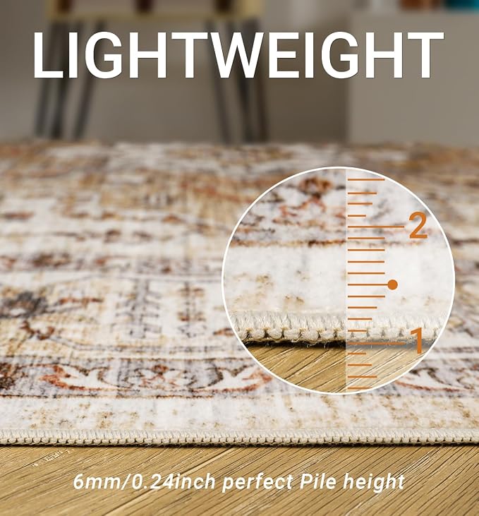 befbee 2x8 Runner Rug Washable Hallway Runner Rug Ultra-Thin Soft Kitchen Rug - Image 5