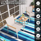 HUGEAR Outdoor Plastic Straw Rug, Waterproof Mat, Washable Large Floor Mat and - Image 3
