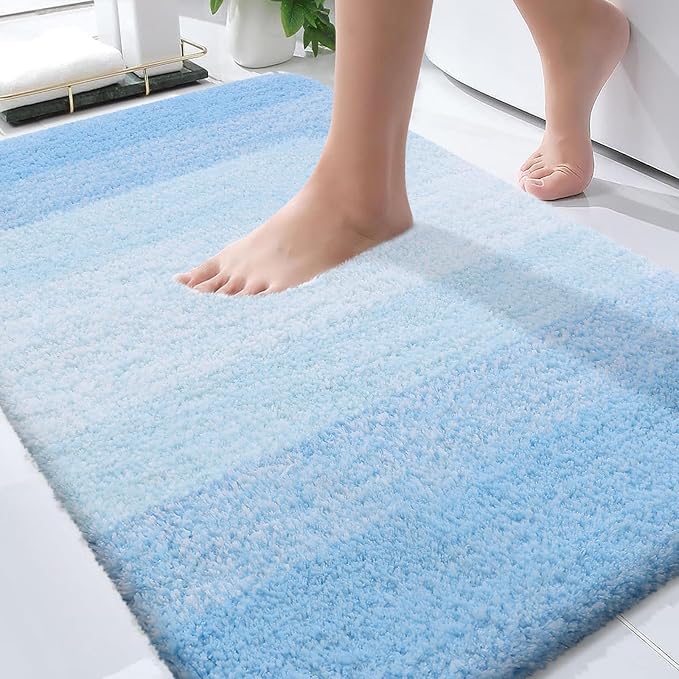 OLANLY Bathroom Rugs Mat 30x20, Extra Soft Absorbent Microfiber Bath Rugs by OLANLY