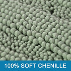 H.VERSAILTEX Bath Mats for Bathroom Non Slip Thick Chenille Striped Bath Rug - Image 3