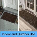 GORILLA GRIP 100% Waterproof All-Season WeatherMAX Doormat, US Designed Natural - Image 9