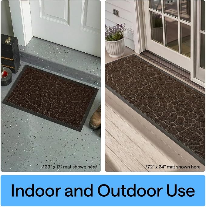 GORILLA GRIP 100% Waterproof All-Season WeatherMAX Doormat 35x23, US Designed - Image 9