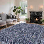 5x7 Washable Area Rugs for Living Room, Stain Resistant Vintage Rugs for Dining - Image 2