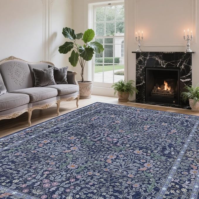 6x9 Washable Area Rugs for Living Room, Stain Resistant Vintage Rugs for Dining by Unknown