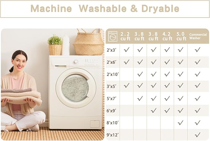 Srugn Washable Rugs 8x10 Area Rugs - Image 8