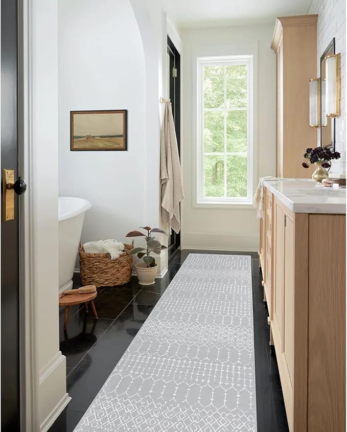 Lahome Moroccan Runner Rugs for Hallway 2x8 Throw Ultra-Thin Kitchen Rugs - Image 5