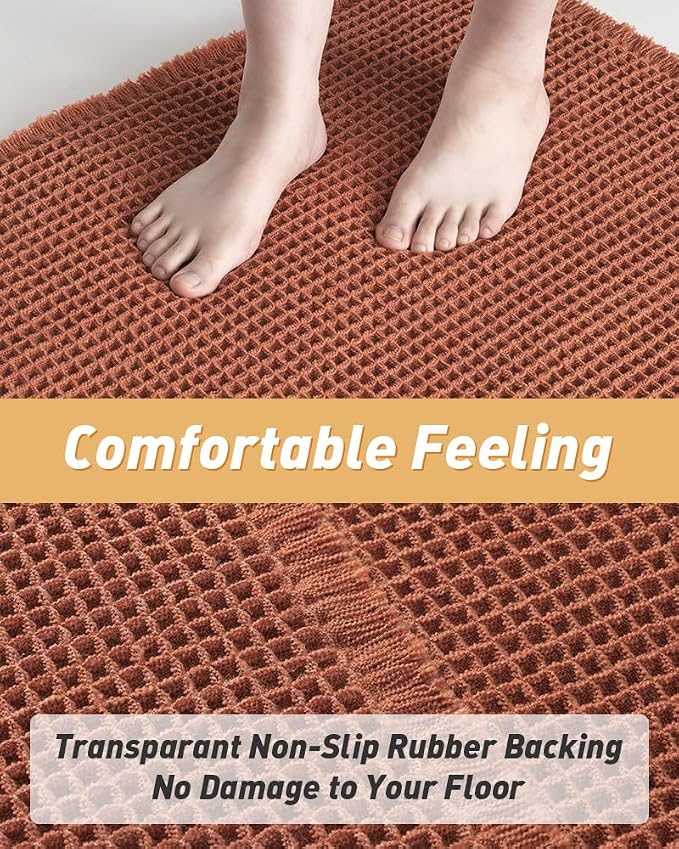 Upgraded Waffle Runner Rug Super Absorbent Non Slip Bath Mats - Image 3