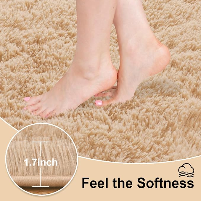 Mugorn 5x7 Rugs for Living Room, Large Fluffy Area Rugs for Bedroom, Soft - Image 2
