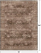 Hazo Haus Boho Brown Living Room Rug 6x8 - Image 2