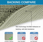 H.VERSAILTEX Bathroom Rug Sets 2 Piece Bath Mats Non Slip Thick Soft Chenille - Image 4