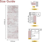 2x6 Ft Washable Runner Rug, Non-Slip Low Pile Hallway Kitchen Area Rug - Image 2