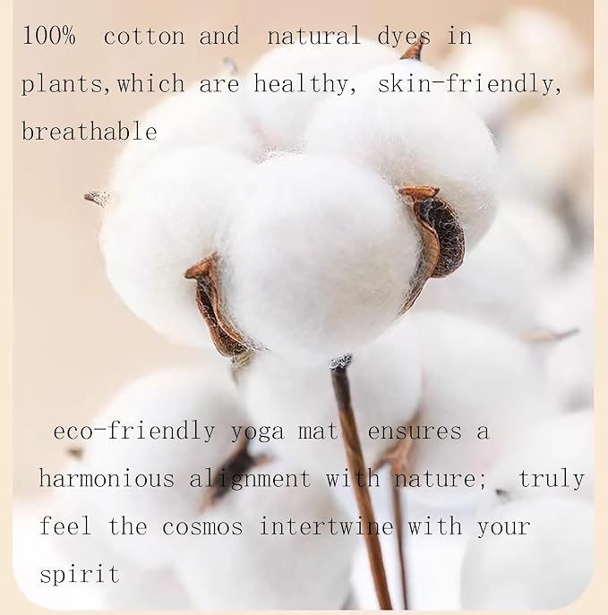 Thick Cotton Yoga Mat 100% Organic Natural Yoga Rug Fitness Rug - Image 4