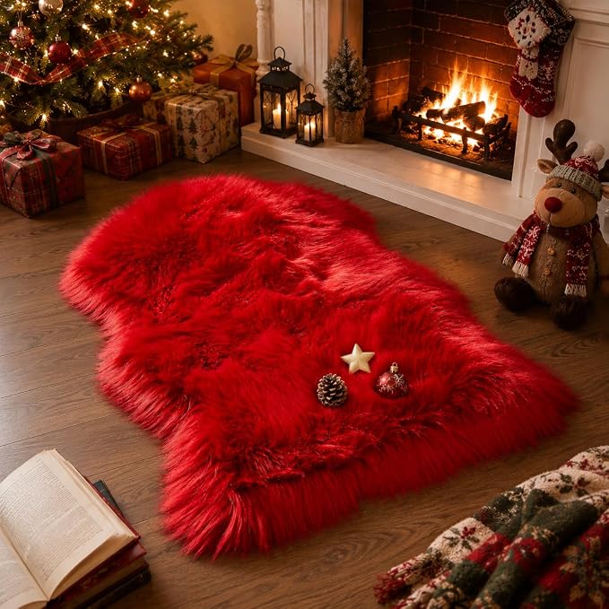 EasyJoy Ultra Soft Faux Fur Rug Fluffy Sheepskin Rug by EasyJoy