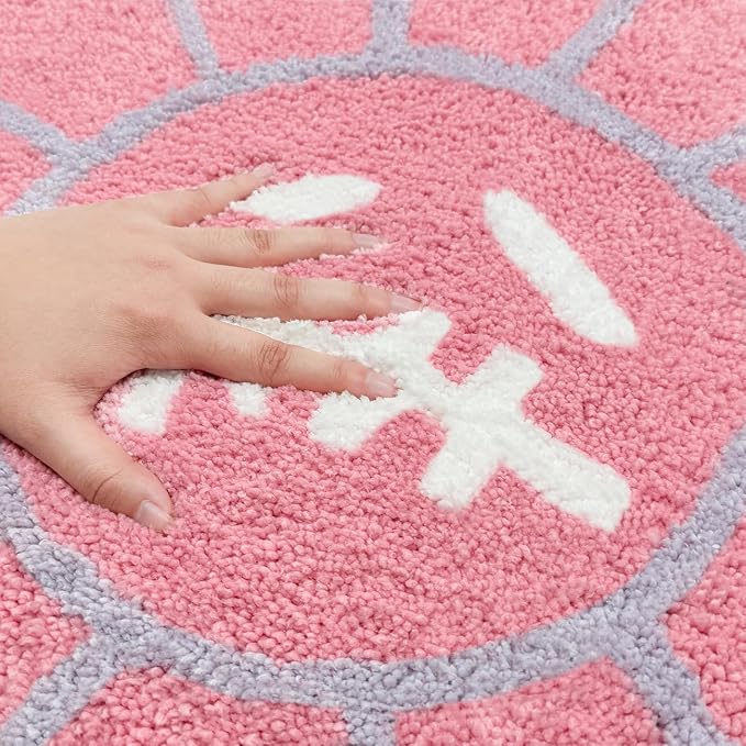 Trippy Happy Face Rug Cool Rugs Tufted Quick Dry Bath Mats - Image 3