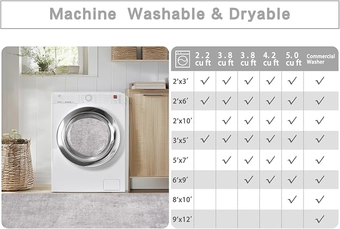 Srugn Washable Rugs 8x10 Area Rugs - Image 7