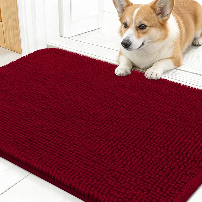 OLANLY Dog Door Mat for Muddy Paws 24x16, Absorbs Moisture and Dirt, Absorbent by OLANLY
