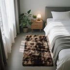 Fluffy Rug Shag Area Rug, Mottling Brown 2x4 Area Rugs by Yongyangjuxi