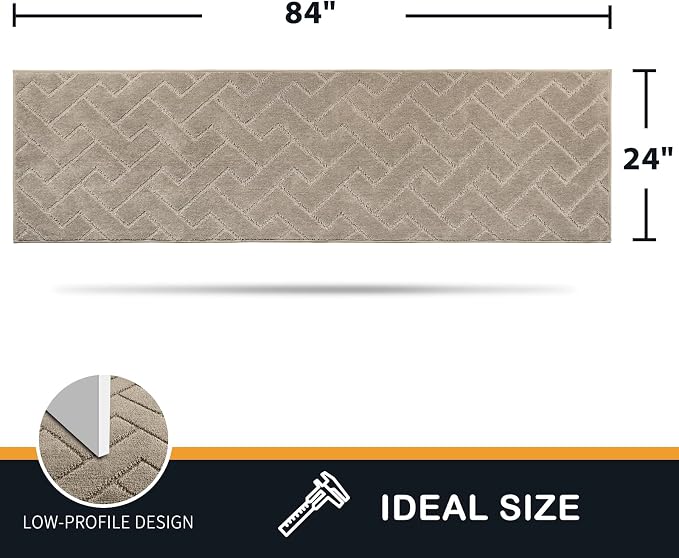 PURRUGS Dirt Trapping Door Mat 24" x 84", Non-Slip Machine Washable Entry Rug - Image 2