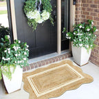 Front Door Rug - 2x3 Jute-Look Washable Doormat Indoor Outdoor Entrance - Image 4