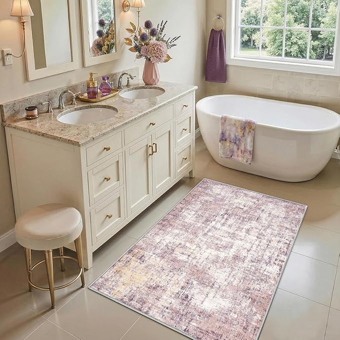 2x3 Rug for Entryway Hallway-No Slip Soft Carpets Modern Abstract Indoor Floor - Image 6