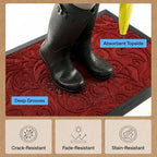 GORILLA GRIP 100% Waterproof All-Season WeatherMAX Doormat 35x23, US Designed - Image 5