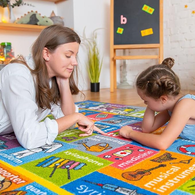 Looney Tunes Educational Kids Rug – ABC Alphabet, Professions & Jobs Matching - Image 4