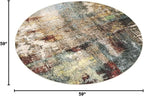 Lahome Modern Abstract Round Rug 5ft - Image 2