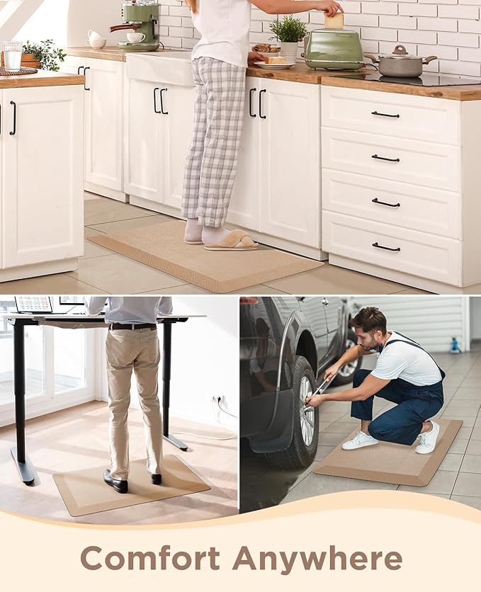 Ophanie Kitchen Mats for Floor, 3/4 inch Thick, 20x32 Anti Fatigue Cushioned Mat - Image 9
