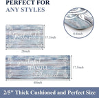 HEBE Anti Fatigue Kitchen Mat Set of 2 Non Slip Cushioned Kitchen Mats - Image 2
