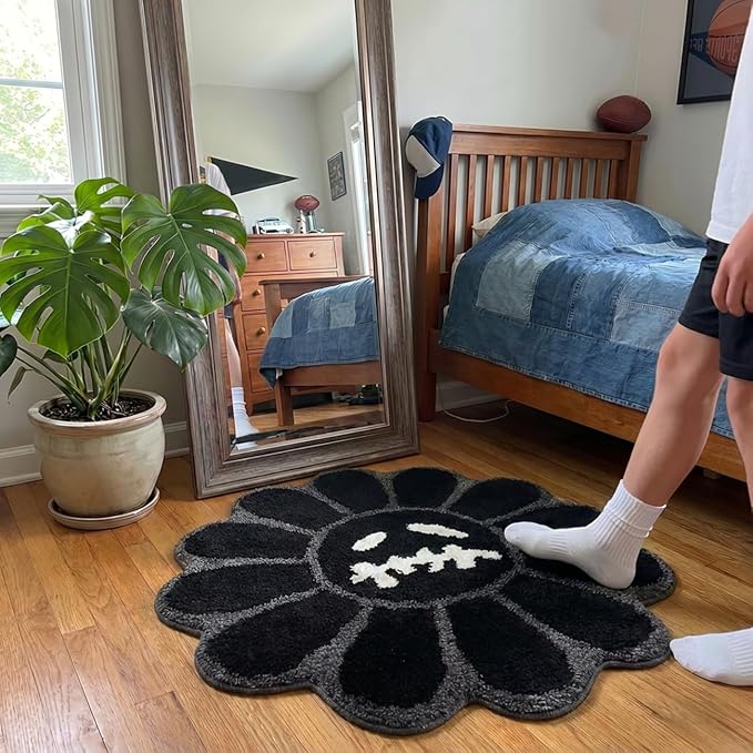 Trippy Happy Face Rug Cool Rugs Tufted Quick Dry Bath Mats - Image 6