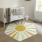 STARUIA Boho Washable Rug for Kids Play Room, Ultra Soft Non-Slip Sunshine - Image 6