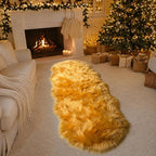 EasyJoy Faux Sheepskin Rug, Fluffy Faux Fur Rug, Ultra Soft Shag Area Rug - Image 5