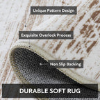 8x10 Area Rugs for Living Room Machine Washable Rug Distressed Indoor Carpet - Image 5