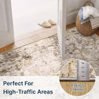 4x6 Area Rugs Washable Living Room Rug-No Slip Soft Carpets Modern Abstract - Image 2