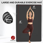 Stepwaver Extra Large Yoga Mat 6'x4', Ultra Durable, Wide Workout Mat, Wide - Image 2