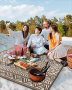 Outdoor Rug Carpet 5x8 ft, Flatweave Textured Outdoor Patio Rug Non Slip Indoor - Image 6
