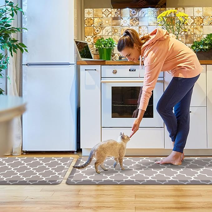KMAT Kitchen Mat 0.47inch Cushioned Anti-Fatigue Area Rug Sets, Waterproof - Image 6