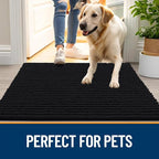 OLANLY Dog Door Mat for Muddy Paws 59x24, Ultra Absorbent Chenille Mud Doormat - Image 6