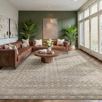 9x12 Washable Area Rug for Living Room, Extra Large Neutral Vintage Boho Rugs - Image 4