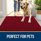 OLANLY Dog Door Mat for Muddy Paws 24x16, Ultra Absorbent Chenille Mud Doormat - Image 6