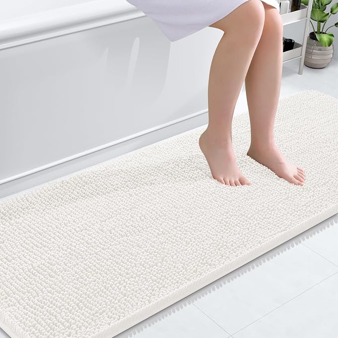 OLANLY Bathroom Runner Rugs 70x24, Extra Soft Absorbent Chenille Bath Rugs by OLANLY