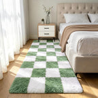 Shag Runner Rug for Bedroom Living Room 2x6 Upgrade Non-Slip Fluffy Soft by Boshengya