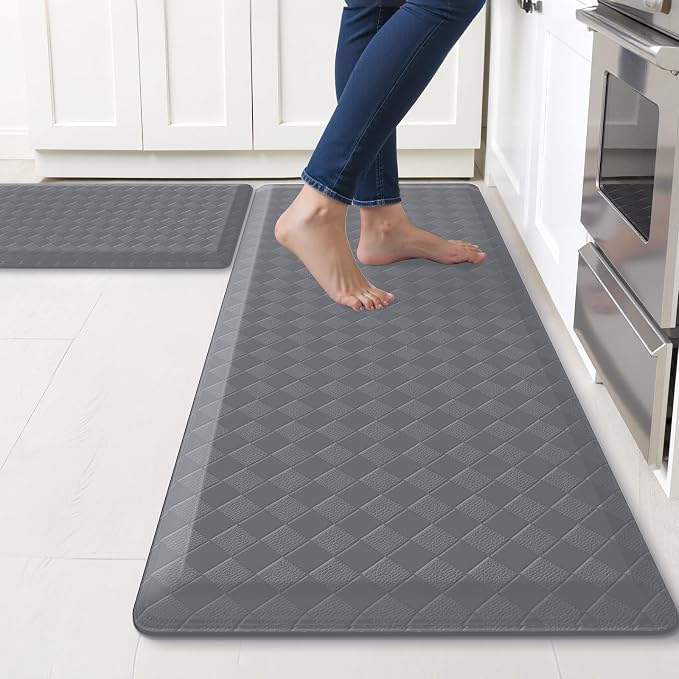 TranquilRelax 4/5 Inch Thick Anti-Fatigue Kitchen Mats 2Pcs, Cushioned Non-Slip by Unknown